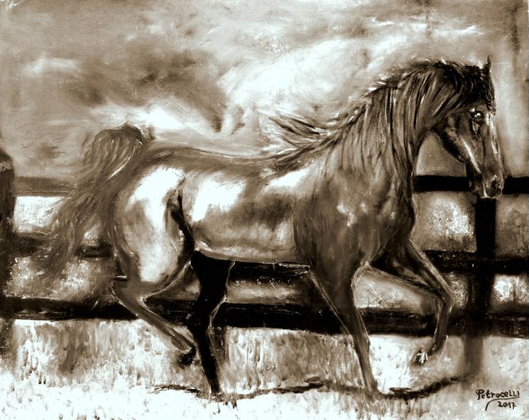 Original Expressionism Animal Painting by Marcelo Petrocelli