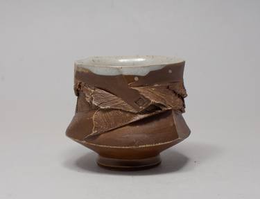 Wood fired handcut "Discovery" Tea Bowl thumb