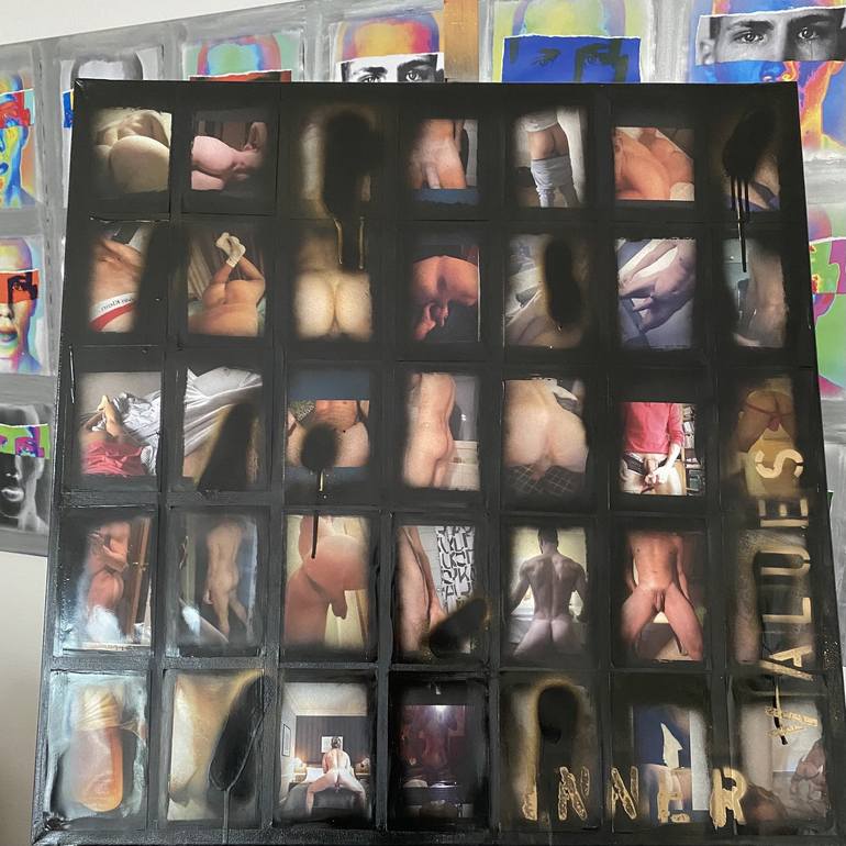 Original Pop Art Erotic Collage by Jerome Cholet