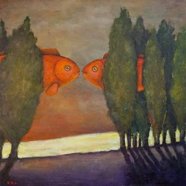 Original Fish Painting by Diana Dubossarska