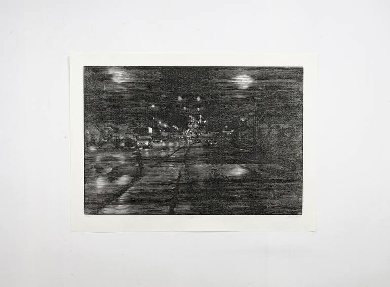 Original Abstract Landscape Printmaking by Stefan Osnowski