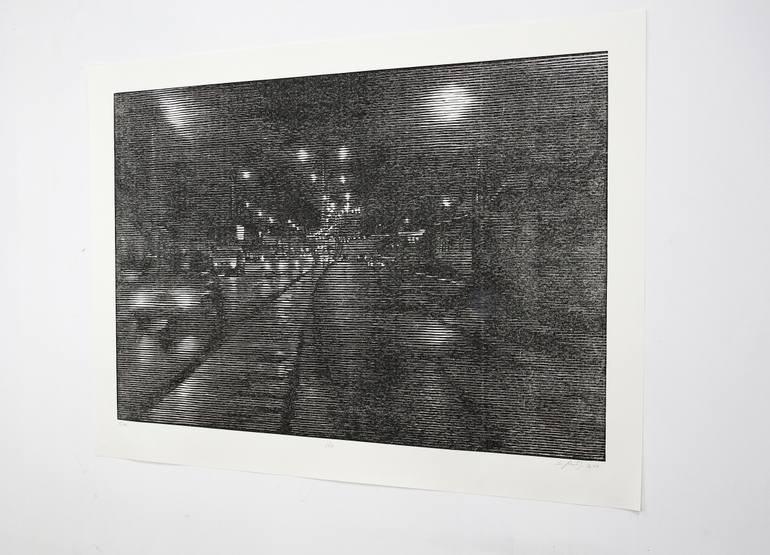 Original Abstract Landscape Printmaking by Stefan Osnowski