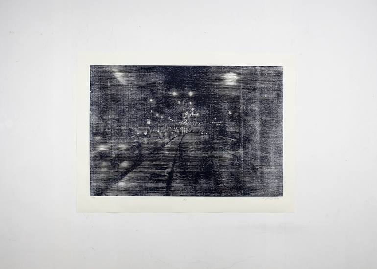 Original Abstract Landscape Printmaking by Stefan Osnowski