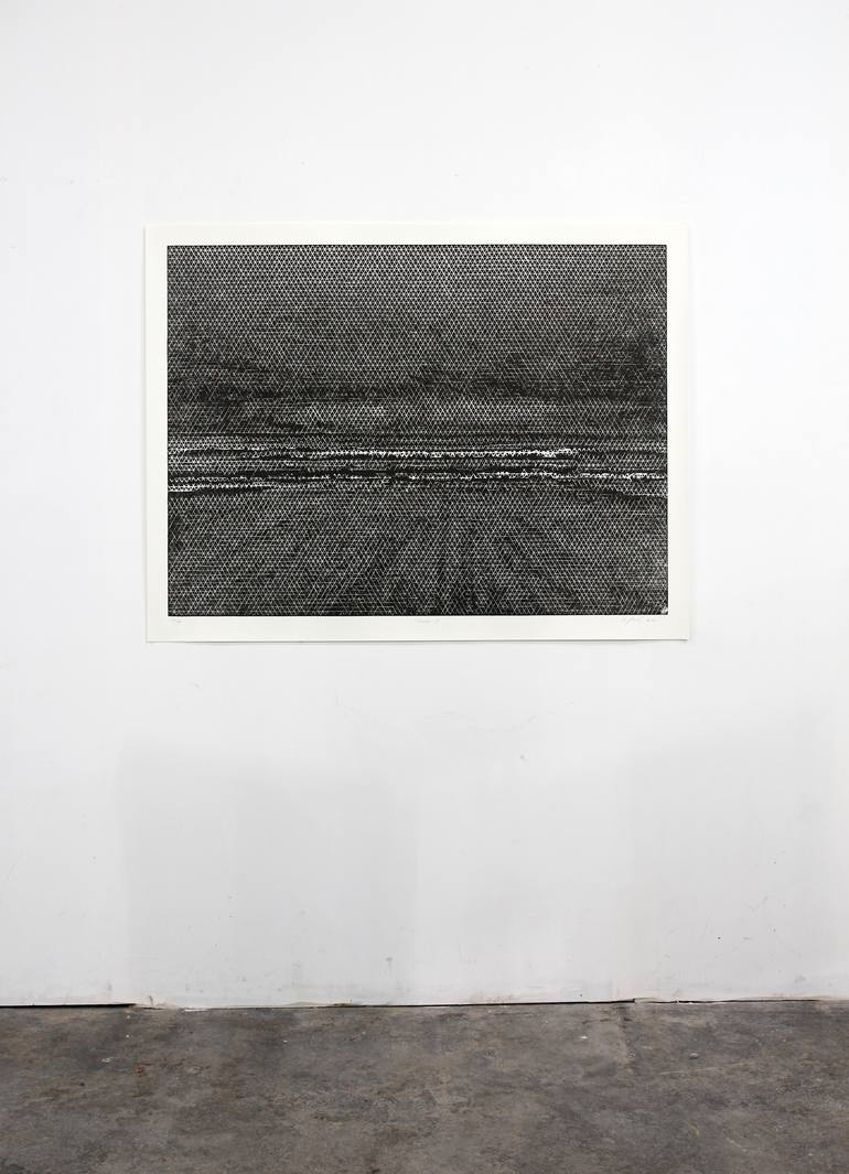 Original Abstract Seascape Printmaking by Stefan Osnowski