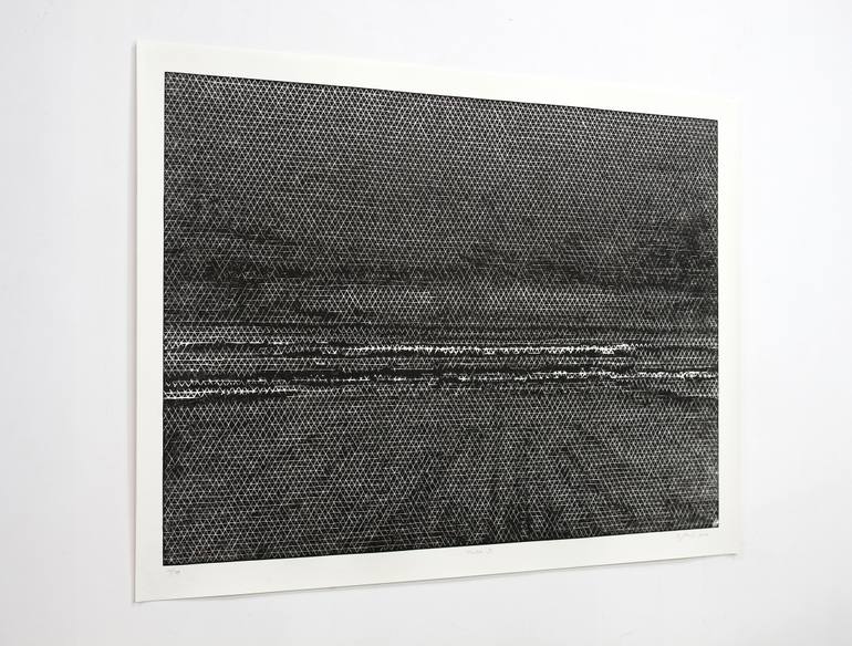 Original Abstract Seascape Printmaking by Stefan Osnowski