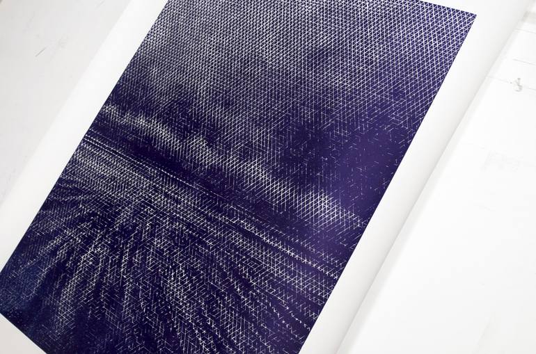 Original Abstract Seascape Printmaking by Stefan Osnowski