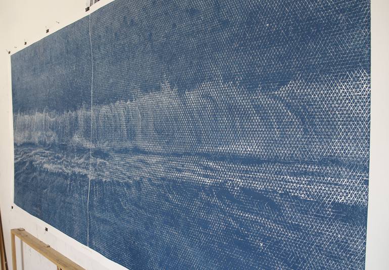 Original Abstract Seascape Printmaking by Stefan Osnowski