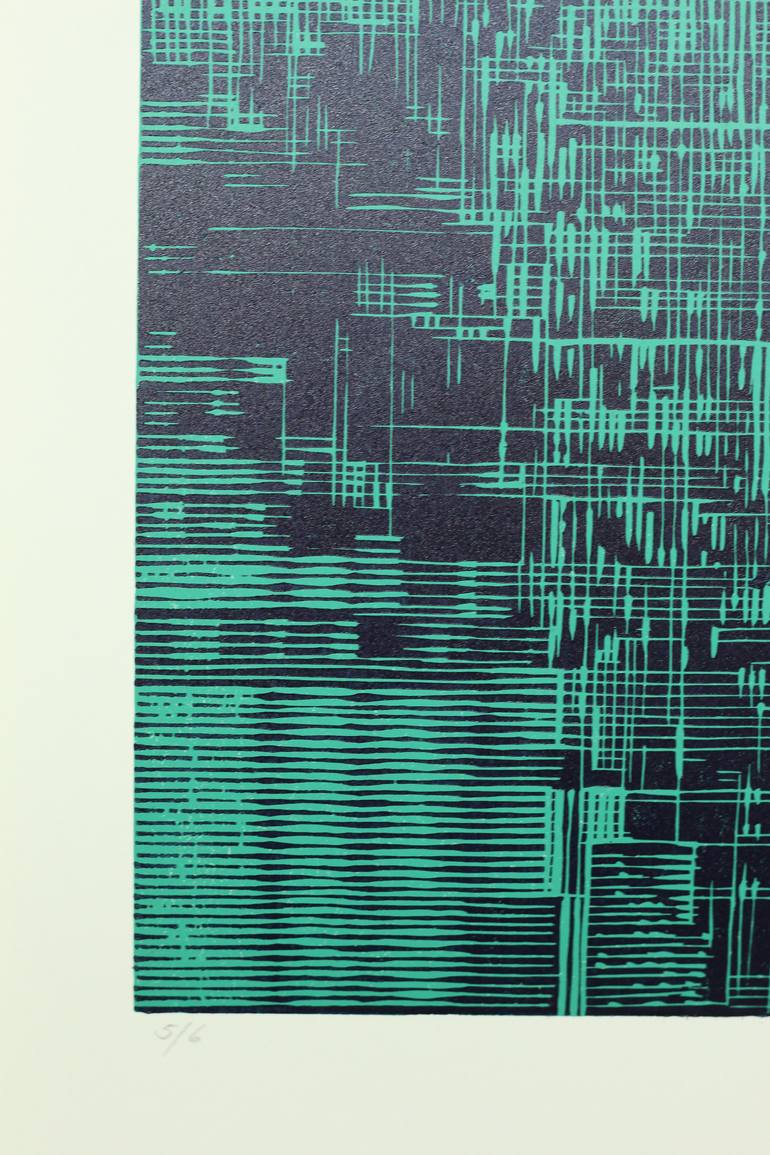 Original Abstract Landscape Printmaking by Stefan Osnowski