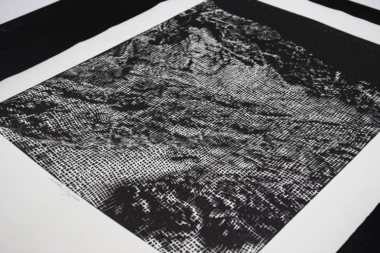 Original Abstract Landscape Printmaking by Stefan Osnowski