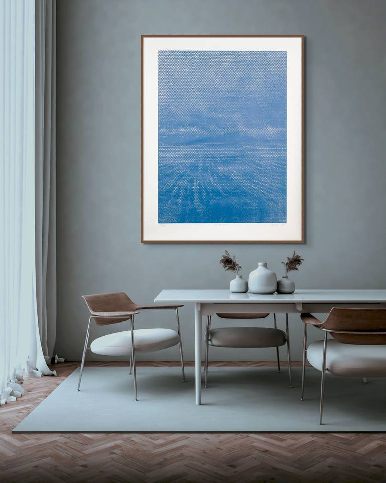 Original Abstract Seascape Printmaking by Stefan Osnowski