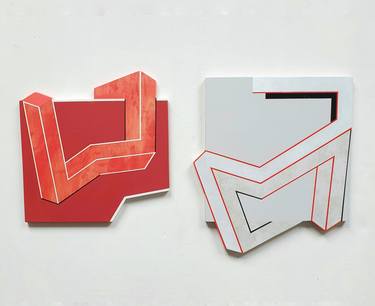 Original Abstract Geometric Sculpture by Pia Løye