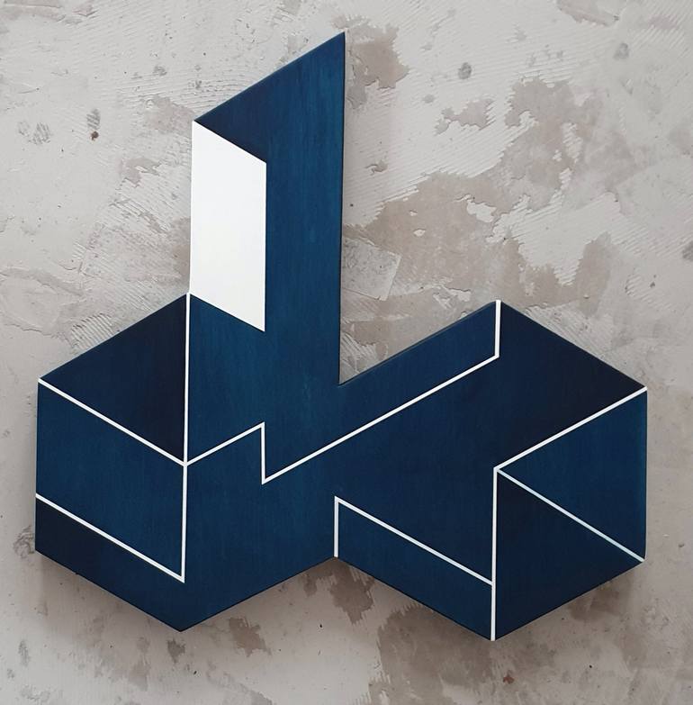 Original Minimalism Geometric Sculpture by Pia Løye