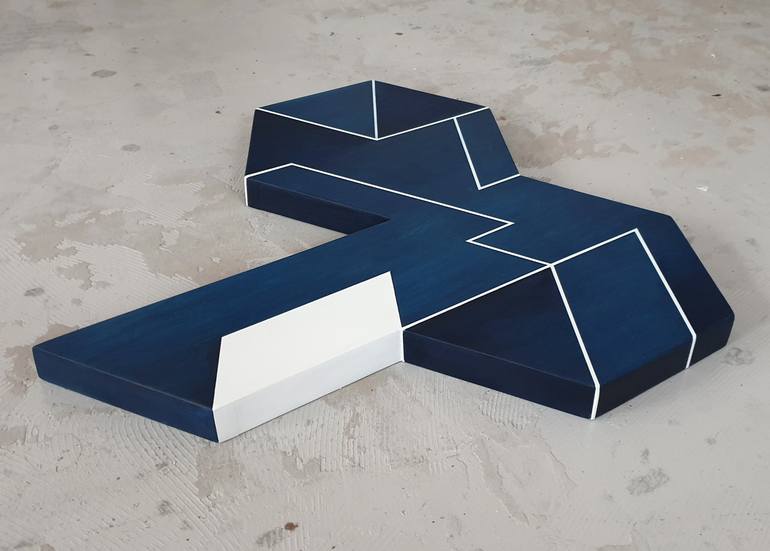 Original Minimalism Geometric Sculpture by Pia Løye