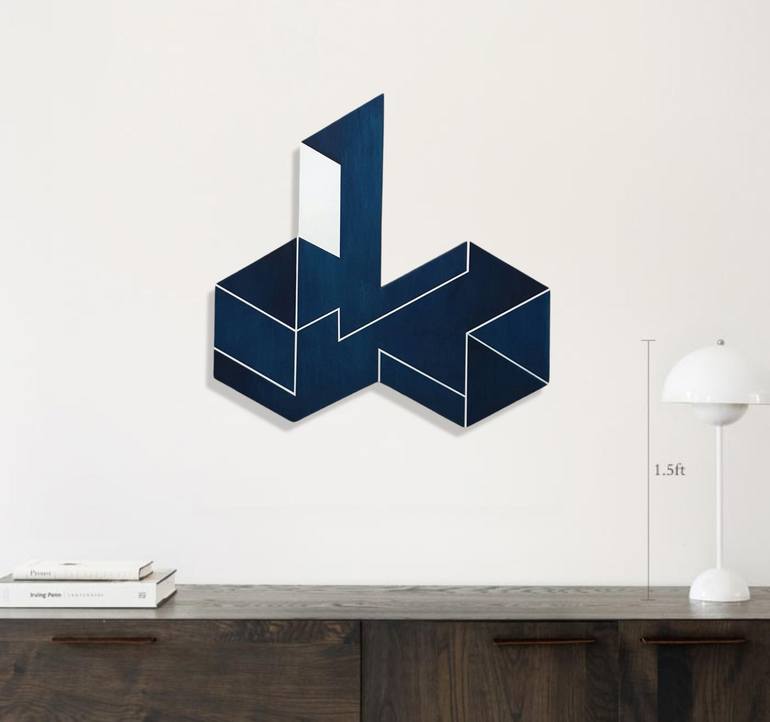 Original Minimalism Geometric Sculpture by Pia Løye