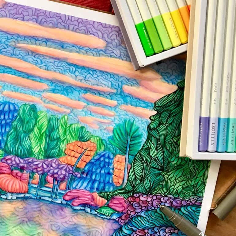 Original Illustration Fantasy Drawing by Jessica Mcgrath