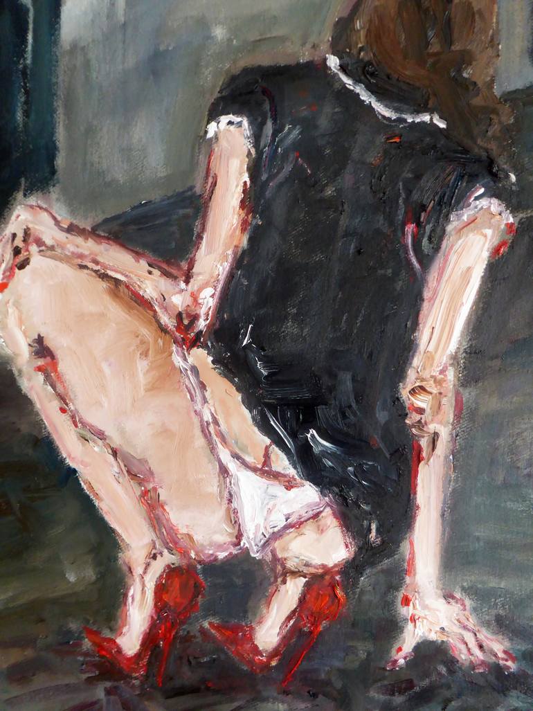Original Expressionism Women Painting by Fabienne Jenny Jacquet