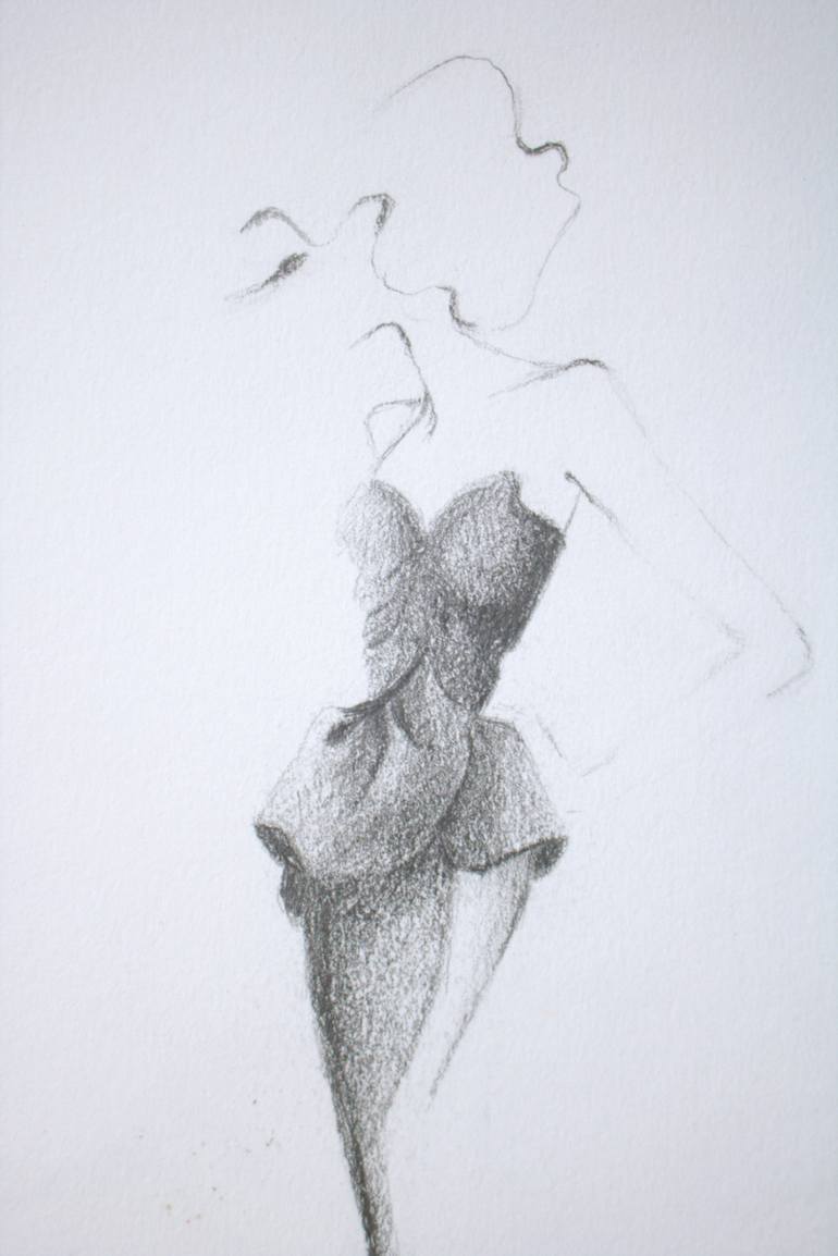 Original Abstract Fashion Drawing by Melissa Zylstra