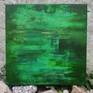 Green abstract acrylic painting on canvas on wood panel.

Inspired by Monet's garden at Giverny.