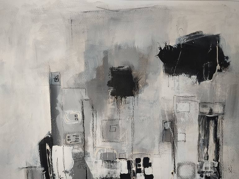 Original Abstract Architecture Painting by Jovana Manigoda