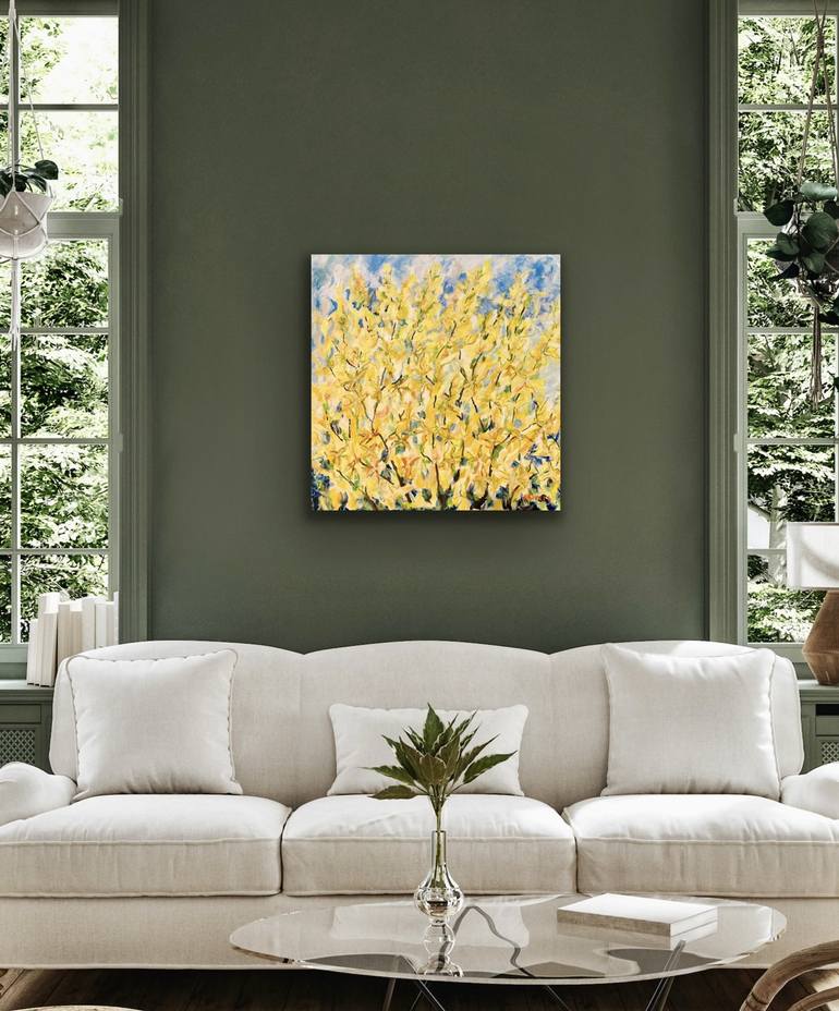 Original Abstract Floral Painting by Annette Rivers