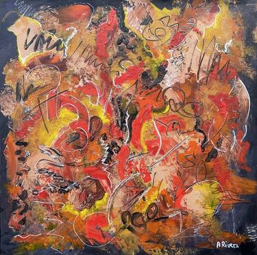 Original Abstract Expressionism Abstract Paintings by Annette Rivers