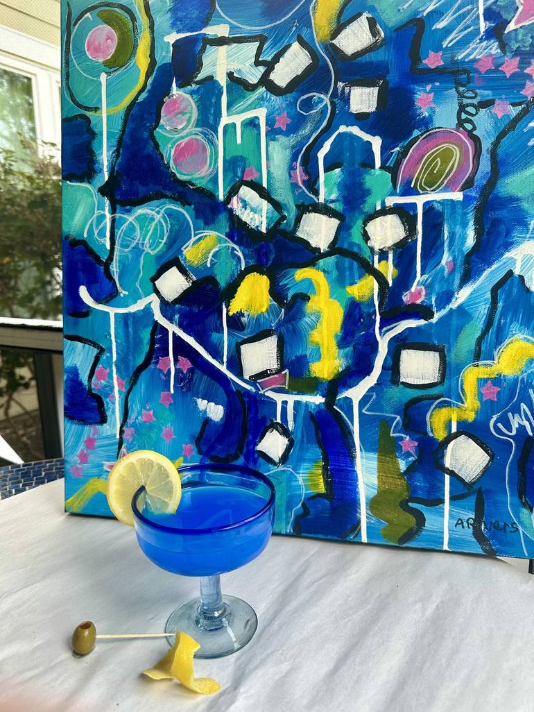 Original Abstract Food & Drink Painting by Annette Rivers