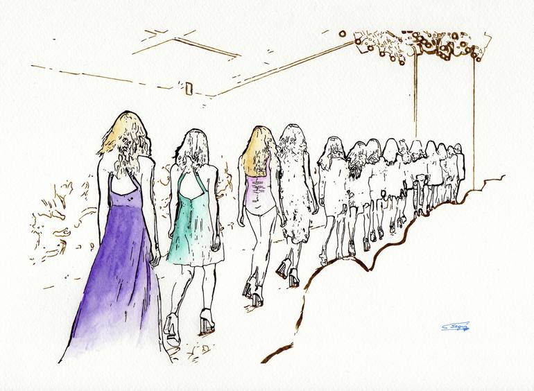 fashion show illustration