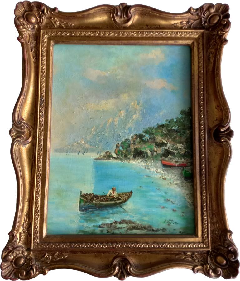 Original Figurative Beach Painting by Fabio Pasquali