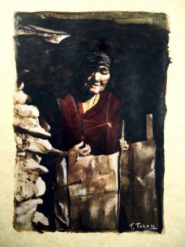 Print of People Paintings by Thalita Tonon
