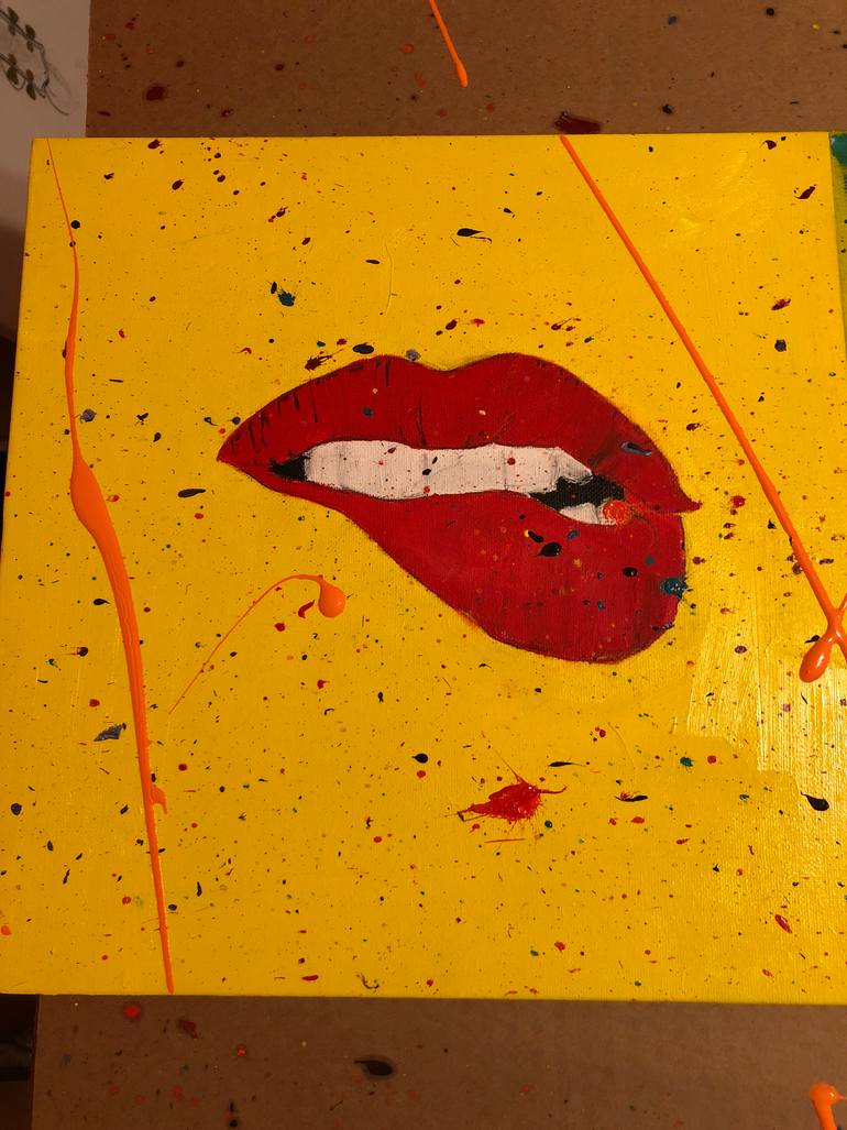 Original Abstract Expressionism Erotic Painting by Terry Hamilton