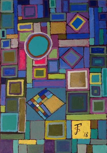 Print of Abstract Geometric Paintings by Ted Silvera