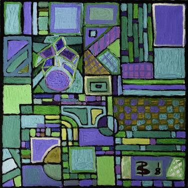 Original Cubism Abstract Paintings by Ted Silvera