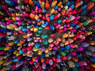 A crowd of women wearing colorful clothes at the annual celebration of ‘Sitti Mariam’  in Sinkat - East Sudan thumb