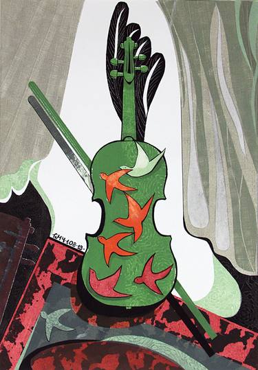 Print of Music Printmaking by Galia Chuntova