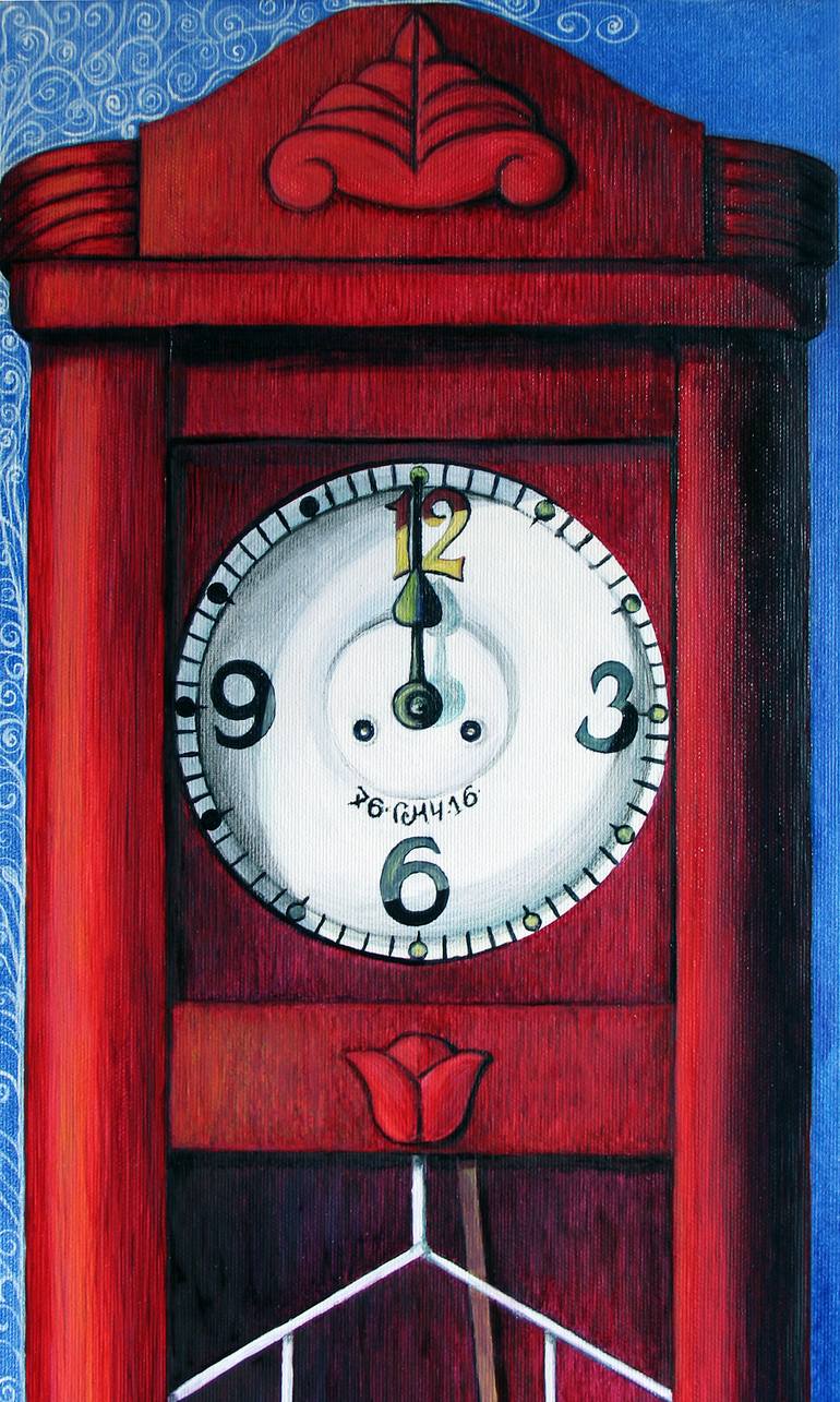 Original Figurative Time Painting by Galia Chuntova