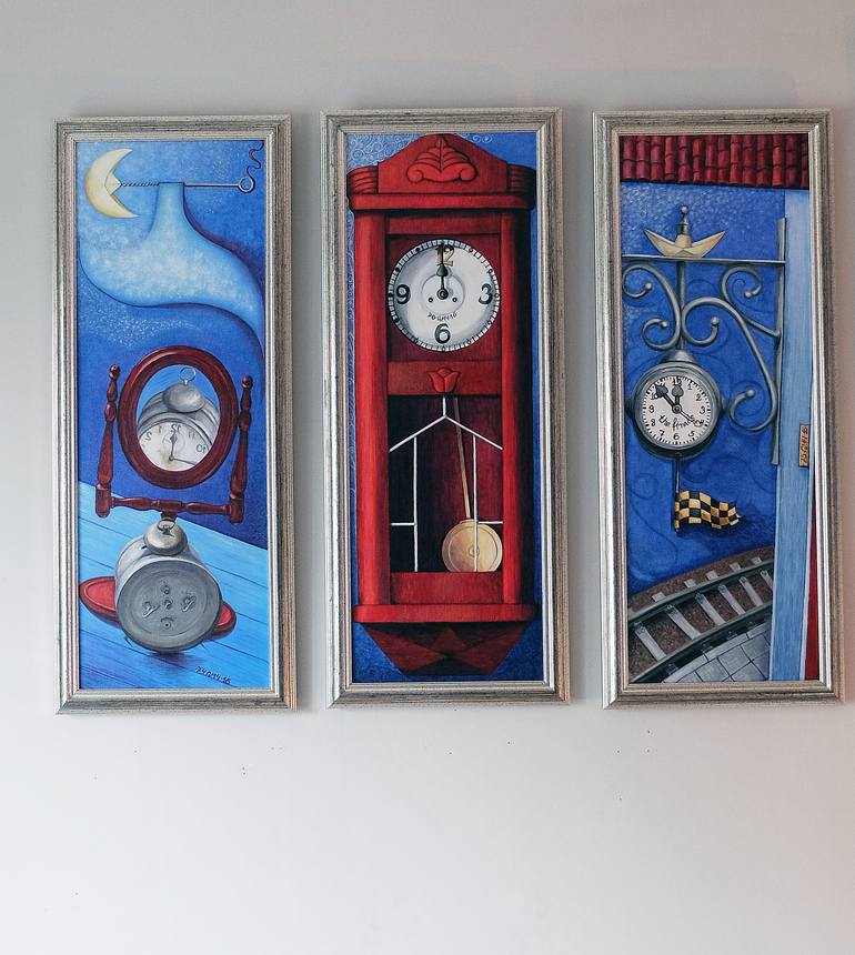 Original Figurative Time Painting by Galia Chuntova