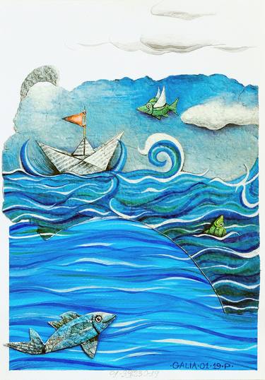 Print of Seascape Paintings by Galia Chuntova