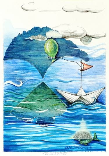 Print of Figurative Seascape Paintings by Galia Chuntova