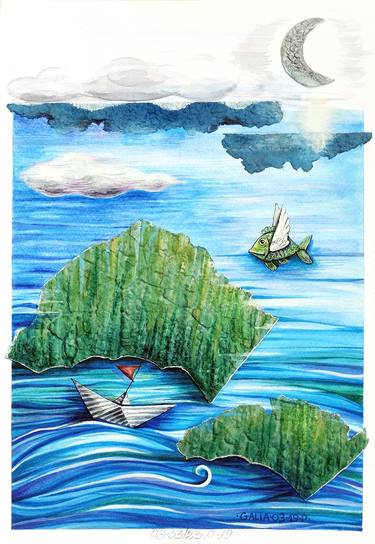 Print of Figurative Seascape Paintings by Galia Chuntova