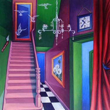 Print of Interiors Paintings by Galia Chuntova