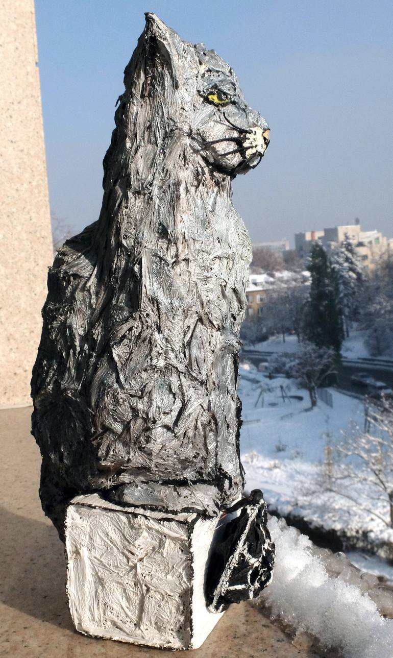 Original Cats Sculpture by Galia Chuntova