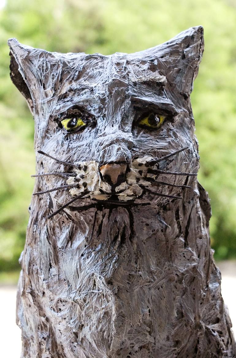 Original Figurative Cats Sculpture by Galia Chuntova