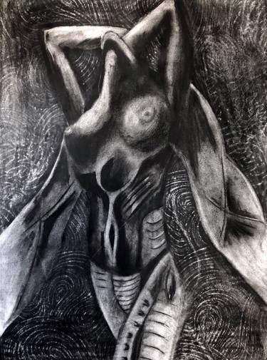 Print of Expressionism Nude Drawings by Rebecca Rydel FRSA