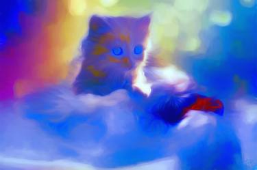 Kitty in blue - Limited Edition of 50 thumb
