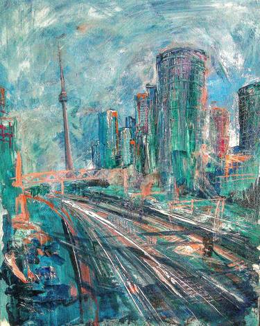 Original Expressionism Architecture Paintings by John Scholey