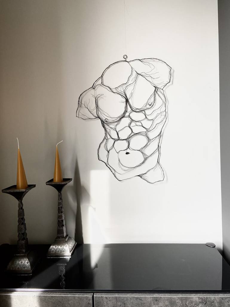 Original Abstract Expressionism Body Installation by Vitalie Nastas