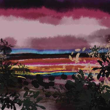 Print of Abstract Landscape Paintings by Vitalie Nastas