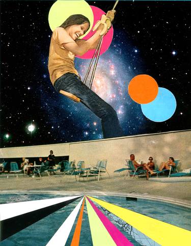 Print of Fine Art Outer Space Collage by Marcy McChesney