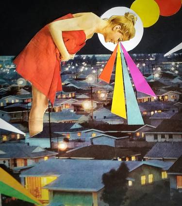 Original Dada World Culture Collage by Marcy McChesney