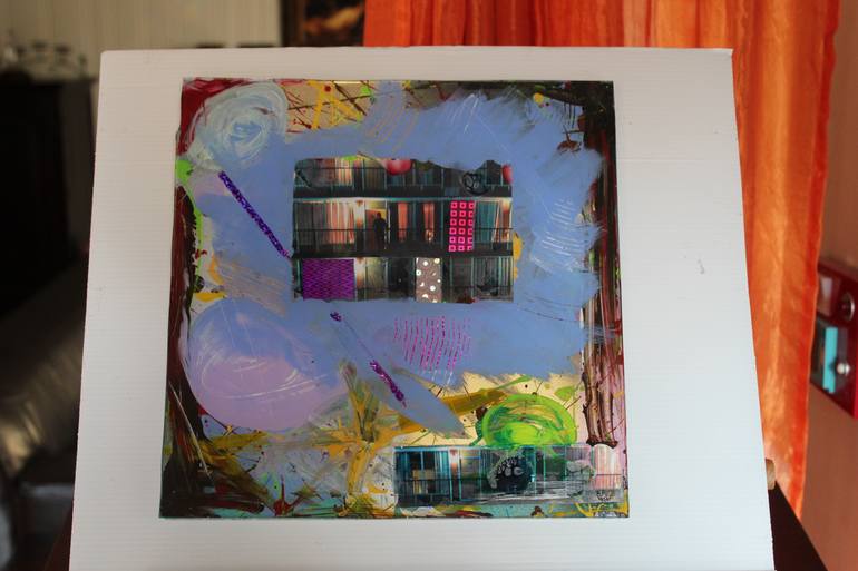 Original Abstract Expressionism Abstract Collage by Scott Dennis